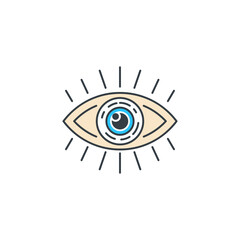 Eye icon symbol vector illustration isolated on white background