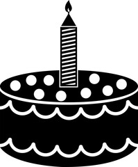 Cakes flat or line icon . Vector of different types of beautiful modern cakes such as chocolate cake, Napoleon cake, tiramisu , eclair and cheesecake. Isolated on transparent background.