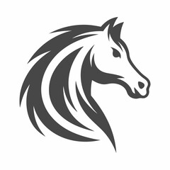 Minimalist Horse Head Design for Modern Brands.