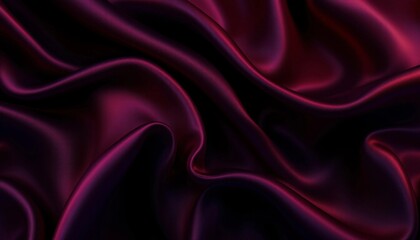 Obraz premium Luxurious crimson fabric softly draped with gentle curves and subtle highlights