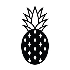 pineapple on black vector illustration