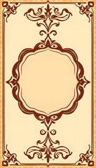 ornate shape background, vintage frame, banner template. isolated with white shades