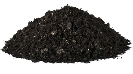 Pile of Dark Soil or Compost