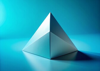 Fototapeta premium Slant Height and Apex of Triangular Pyramid Revealed in Geometric Visualization
