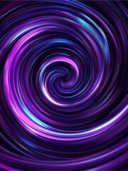 A vibrant swirl of purple and blue hues creates a mesmerizing spiral effect, evoking a sense of depth and motion.
