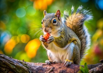 Fototapeta premium Squirrel Grabbing a Nut