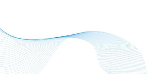 Fototapeta premium Gray and blue abstract background with flowing particles. Abstract wave element for design. Digital frequency track equalizer. Stylized line art background