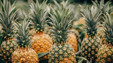 pineapple plantation with many pineapples --no text and people, human --chaos 10 --ar 16:9 Job ID: d74e73e9-f29f-43b2-9ac2-687a9b79b7a2