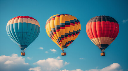 Obraz premium Hot air balloons in sky