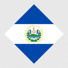 El Salvador rhombus flag. Vector illustration. © Ruslan