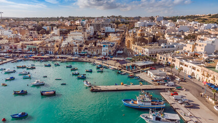Fototapeta premium A fisher village Marsaxlokk on Malta Island