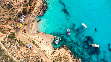A view of Blue Lagoon in Comino Island
