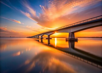 Fototapeta premium Sunset Sky Over the Bridge