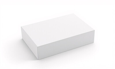 mock-up of a rectangular box with a blank surface isolated on a pure white background