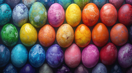 easter eggs in a basket