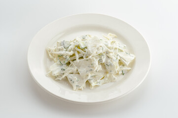 restaurant food on a white background. 