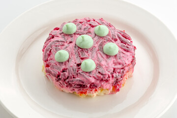 restaurant food on a white background. 