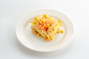 restaurant food on a white background. 