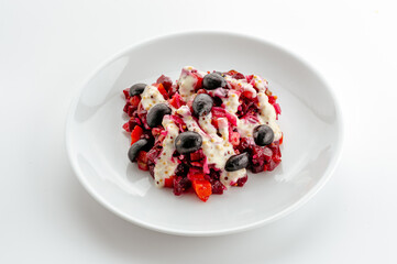 restaurant food on a white background. 