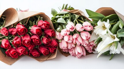 Set of assorted Valentines rings featuring heart-shaped gemstones, rose gold bands, and delicate diamond accents, isolated on a white background