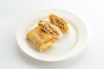 restaurant food on a white background. 