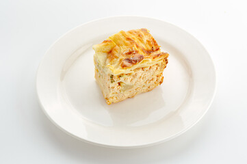restaurant food on a white background. 