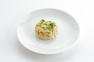 restaurant food on a white background. 