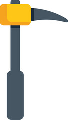 This flat icon design of a rock pick axe is perfect for explaining mining concepts