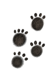 Adorable pastel illustration of tiny hedgehog footprints in soft ground, perfect for children's books, nursery decor, storybook art, and cozy nature-themed designs. Ideal for whimsical and playful pro