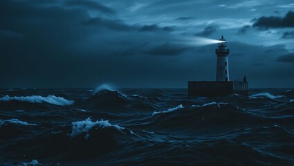 lighthouse in the night