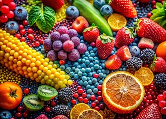 Vibrant Halftone Gradient Food Photography Background - Delicious Texture Design