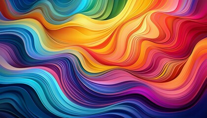 Obraz premium stunning abstract background with layered flowing waves of vibrant colors that transition smoothly across the spectrum