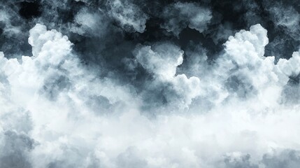 Fototapeta premium a black and white photo of clouds in the sky, creating a beautiful and serene atmosphere The resolution of the image is 1920x1200, making it perfect for use as a w