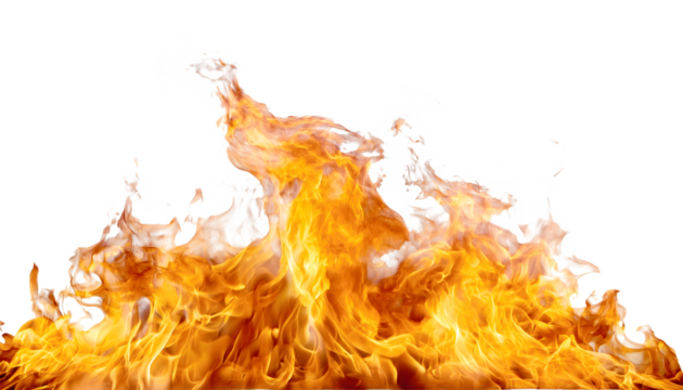 fire isolated over white background or transparent backround for graphic designs assets.
