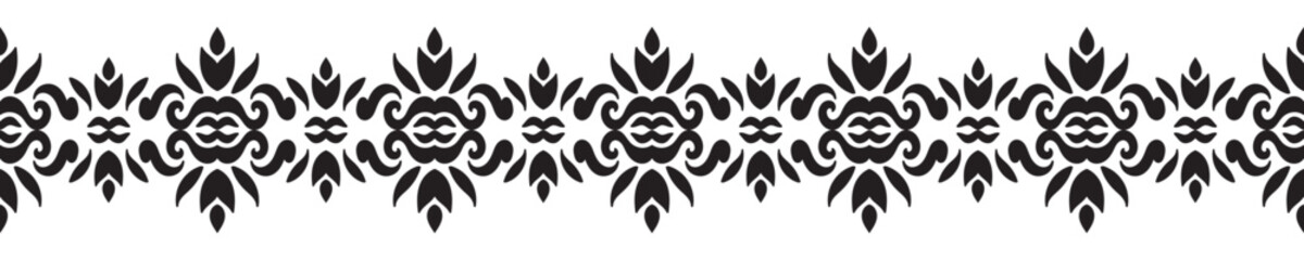 Vintage ornamental border design with ethnic pattern.