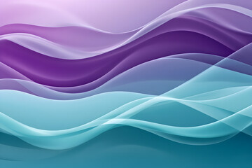 Obraz premium Abstract purple and teal wallpaper with waves theme