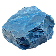 Obraz premium Bold Blue Rock Isolated on Transparent Background for Natural Geological and Modern Design Concepts