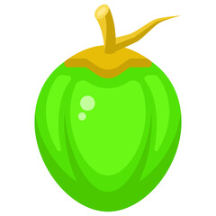 Flat Coconut Icon