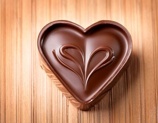 artisanal smooth heart shaped chocolate