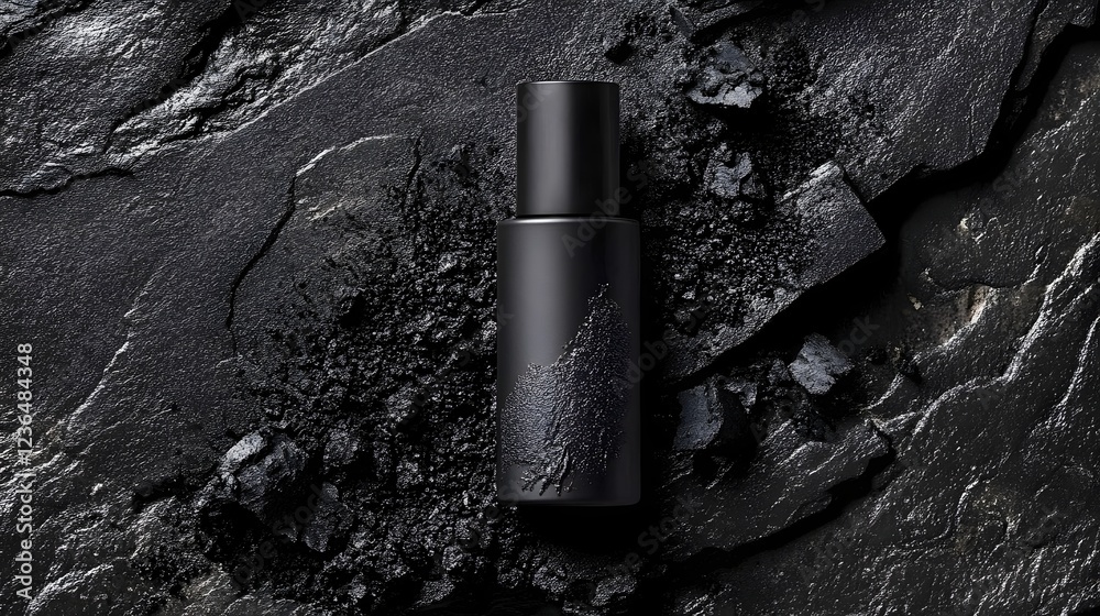 Leinwandbilder Moody and minimalist monochrome background with a weathered textural surface made of stone rock or slate  The image has a gritty industrial and feel with a focus on the natural material s patterns