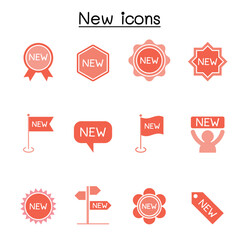 Labels New Icon in thin line style