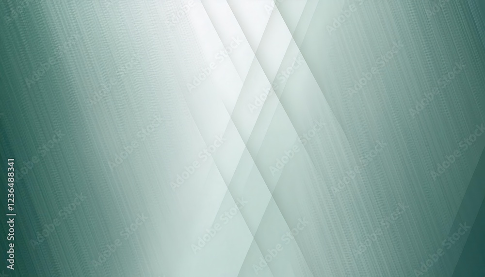 Poster soft green diagonal abstract background with subtle brushed texture, geometric intersecting shapes, light gradient design for minimalistic design, digital artwork