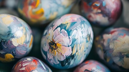 Vibrant and colorful floral pattern with delicate painted flower petals in a style  Soft organic textures and elegant feminine botanical design