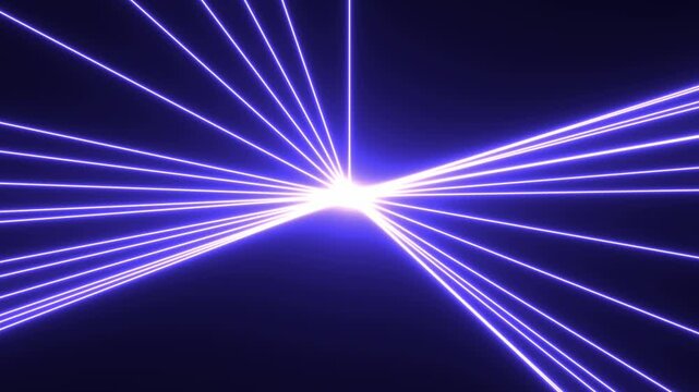 Motion background with animated shining blue and violet laser beams (1920x1080 30fps 12s).
