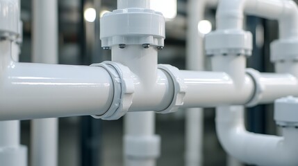 UPVC CPVC Fittings for polypropylene pipes Elements for pipelines plastic piping elements They are designed for connecting pipes Concept sale of polypropylene fittings