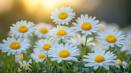 Fototapeta premium daisies in a field
