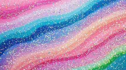 Abstract rainbow pink blue green color glitter sparkle background happy birthday party invite summer mermaid princess little girl texture girly unicorn pony pattern or retro synthwave dance music