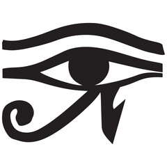 Eye Of Horus Silhouette vector illustration, silhouette vector illustration