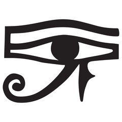 Eye Of Horus Silhouette vector illustration, silhouette vector illustration