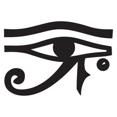 Eye Of Horus Silhouette vector illustration, silhouette vector illustration